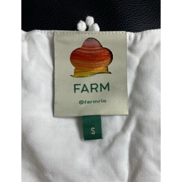 Farm Rio White 3D Flower Embroidered Tassel Mini Dress S Boho Resort Artisanal - Picture 5 of 16